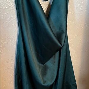 SHEIN Blue Slip Dress Cowl Neck Sleeveless Cocktail